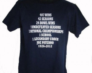 Joe Paterno Memorial JOEPA t-shirt penn state r.i.p. numbers tee ...