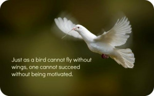 ... cannot fly without wings, one cannot succeed without being motivated