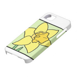 Cartoon Clip Art Daffodil Spring Garden Flower iPhone 5 Case