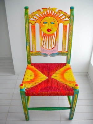 Hand Painted Chair by Sid Daniels Like the idea of hand painted chair ...