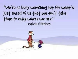 Correct..enjoy each day, each moment ♥