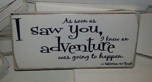 Details about Shabby Chic, Winnie The Pooh Quote, Sign, Plaque. Solid ...