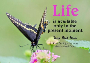 Thich nhat hanh hope quotes life is available only in the present ...