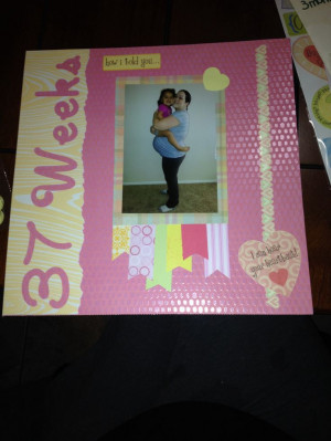 Pregnancy scrapbook page