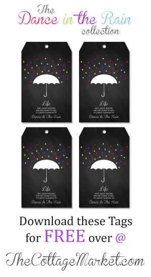 Free Chalkboard Printable Tags with Inspirational Quote