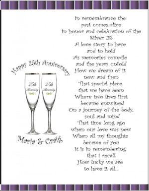 item fp07 25th anniversary poem celebrate a 25th anniversary with this ...