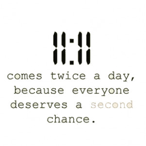 because everyone deserves a second chance