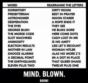 Rearrange the letters...