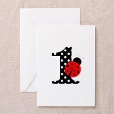 Ladybug First Birthday Greeting Cards (Pk of 10) for