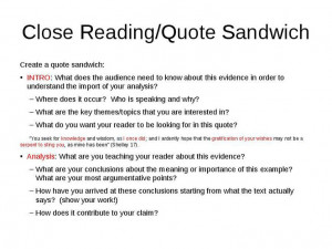 ... Quote Sandwich ... Quotes Integration, Quotes Sandwiches, Analysis
