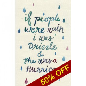 People Rain Drizzle Hurricane Poster by John Green & Vlogbrothers $10 ...