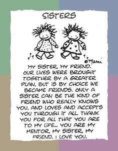 Sister Poem Photo: This Photo was uploaded by celinefan5. Find other ...