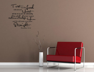Vinyl wall words quotes and sayings Trust in the Lord with all your ...