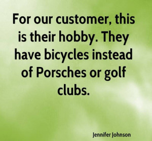 ... Is Their Hobby. They Have Bicycles Instead Of Porsches Or Golf Clubs