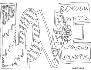 Love You Coloring Pages for Adults