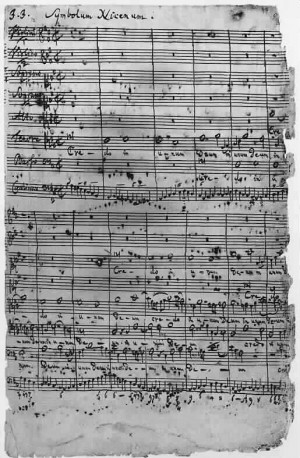 Original manuscript from JS Bach’s Credo BWV 232