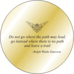 Solid Brass Engraved Pocket Compass: Emerson Quote I