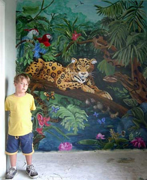 South America Jungle Mural...