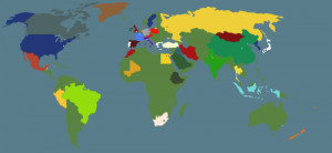 The world as a Civilization 5 map with world wonder sites markedThe ...