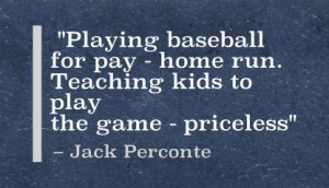 Playing baseball for pay – home run. Teaching kids to play the game ...
