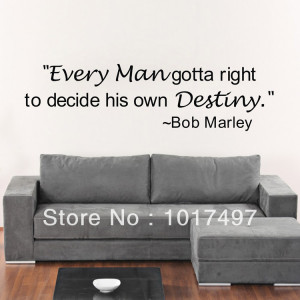 ebay hot Multiple color bob marley inspirational wall sticker quotes ...