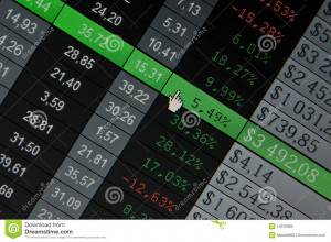 Stock Photos: Stock Quotes at real time at the stock exchange
