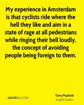 My experience in Amsterdam is that cyclists ride where the hell they ...