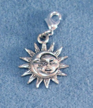 Sun Moon Celestial Silver Charms fits Traditional Bracelet Styles with ...