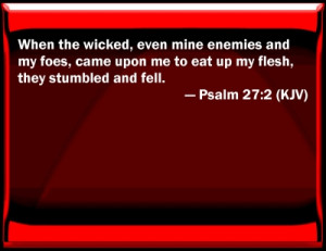 Psalm 27:2 Bible Verse Slides