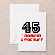 45th Birthday Recount Greeting Cards (Pk of 10) for