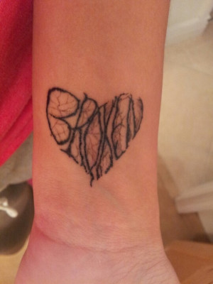 My broken Heart Tattoo Done By