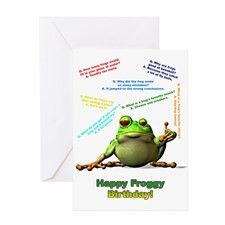 Lots of Froggy Jokes Birthday Card Greeting Cards for