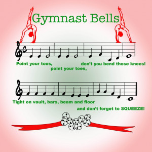 Gymnast bells - a Christmas song for our gymnasts - just change beam ...