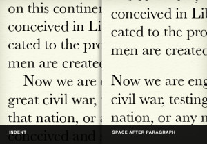 indent vs. space after paragraph