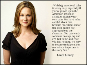 - Movie Actor Quote - Film Actor Quote #lauralinney And in acting ...