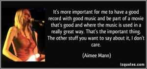 More Aimee Mann Quotes