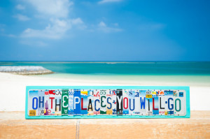 OH the Places You Will Go Dr. Seuss inspired license plate art, OOAK ...