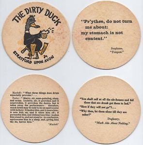 ... -Beermats-ForThe-Dirty-Duck-Stratford-With-Shakespeare-Quotations