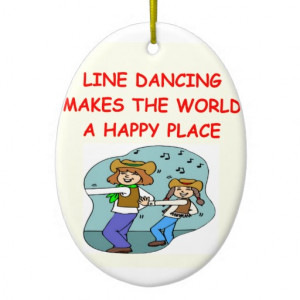 line dancing christmas ornaments