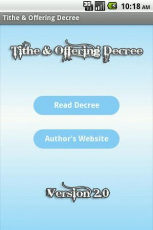 Tithe & Offering Decree