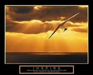 Inspire Hang Gliding Poster 28x22