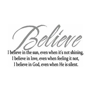 Believe Vinyl Wall Quote by Enchanting Quotes