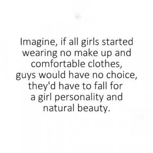 No Makeup Quotes Girl quotes