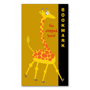 Cute Giraffe Bookmark Business Card