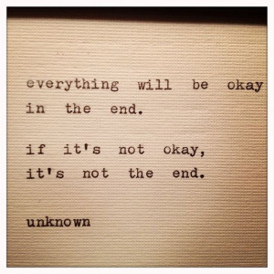 everything will be okay.