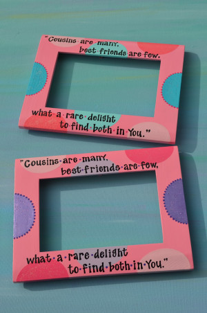4x6 Cousin-themed frames with the quote 
