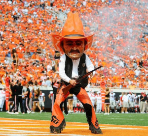 Oklahoma State University Cowboys football - mascot Pistol Pete