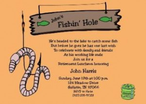 Fishing - Retirement Party Invitations