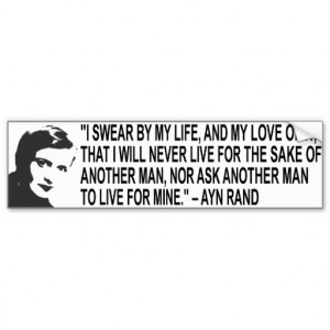 Ayn Rand Quote Bumper Sticker