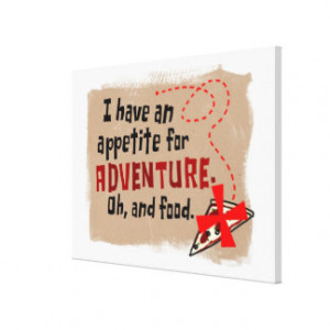 Shoe Box Quote - AdvenTure Stretched Canvas Print